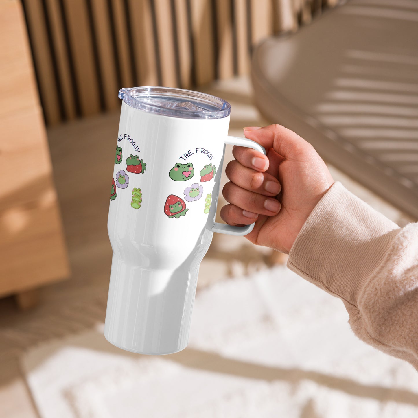 The Froggy Travel Mug with a Handle- FS design