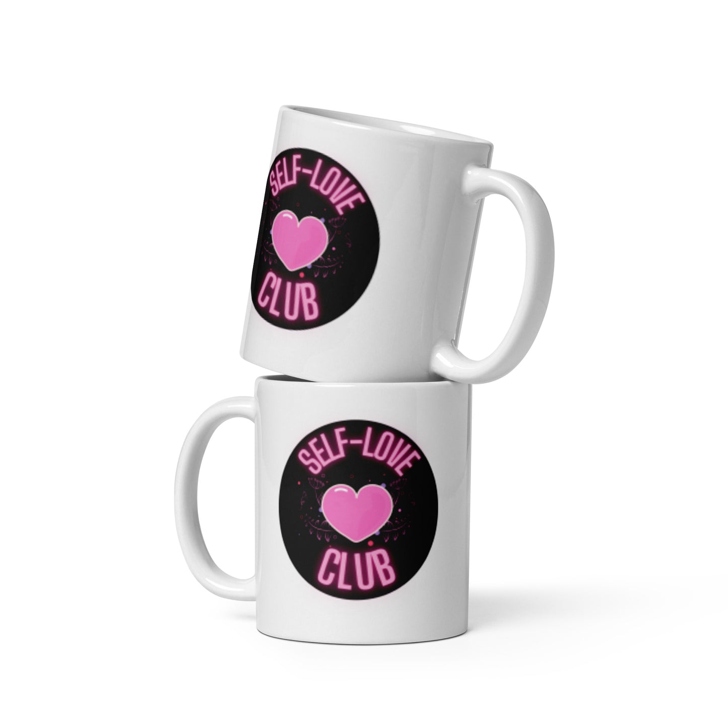 White glossy Self-Love Club Mug