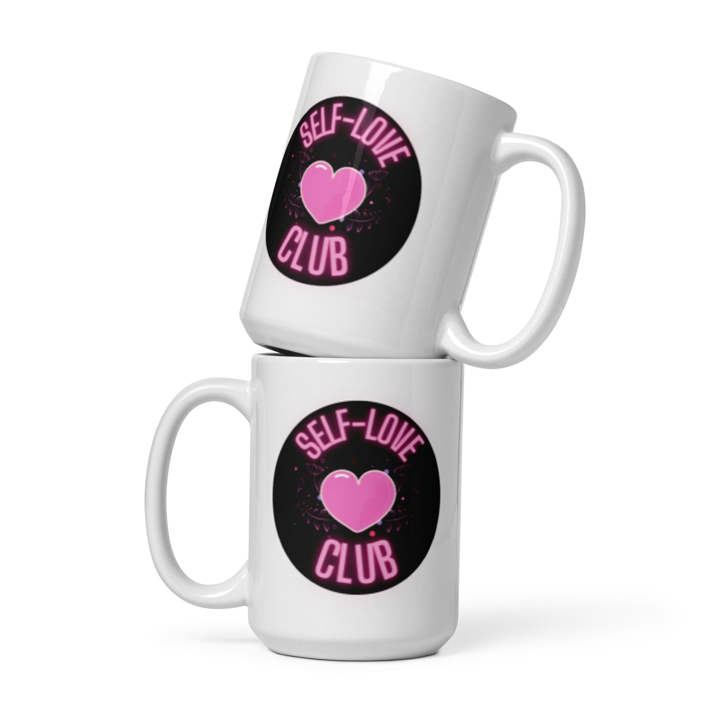 White glossy Self-Love Club Mug