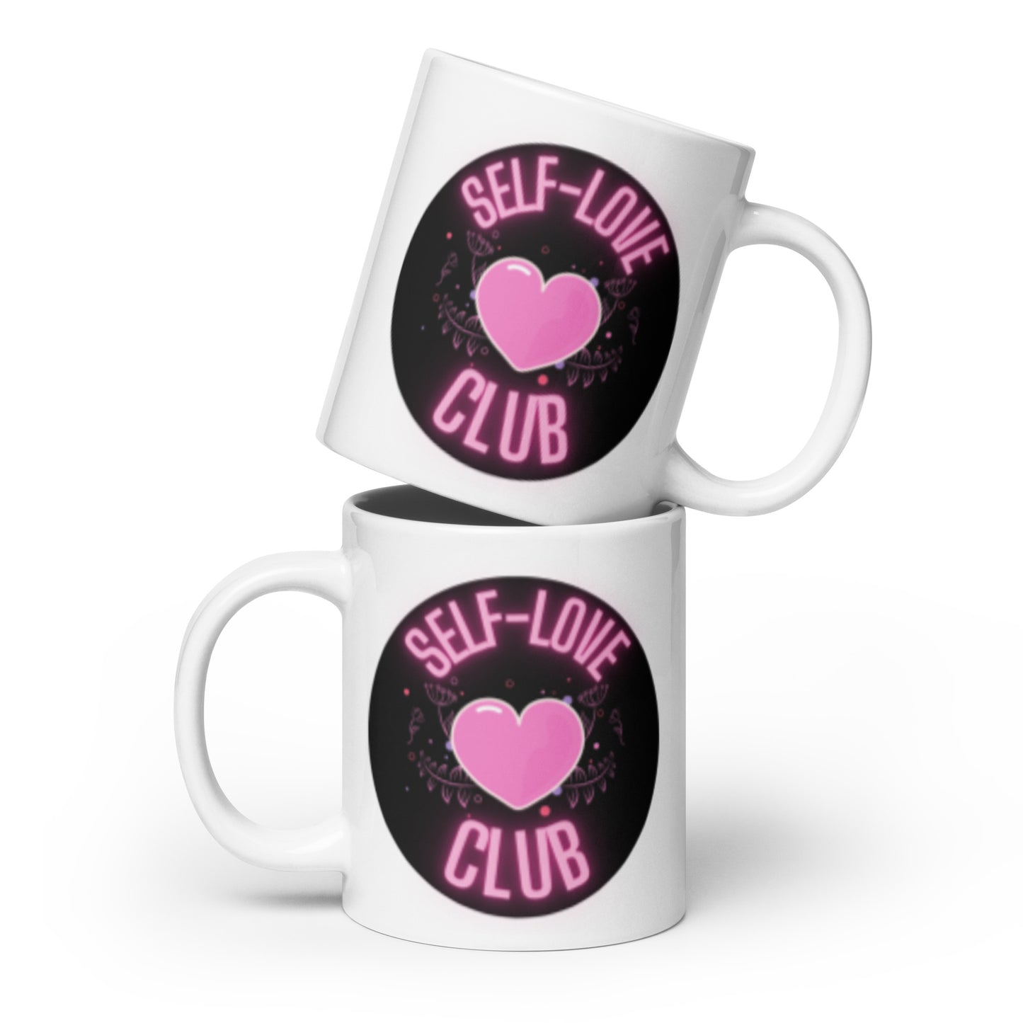 White glossy Self-Love Club Mug