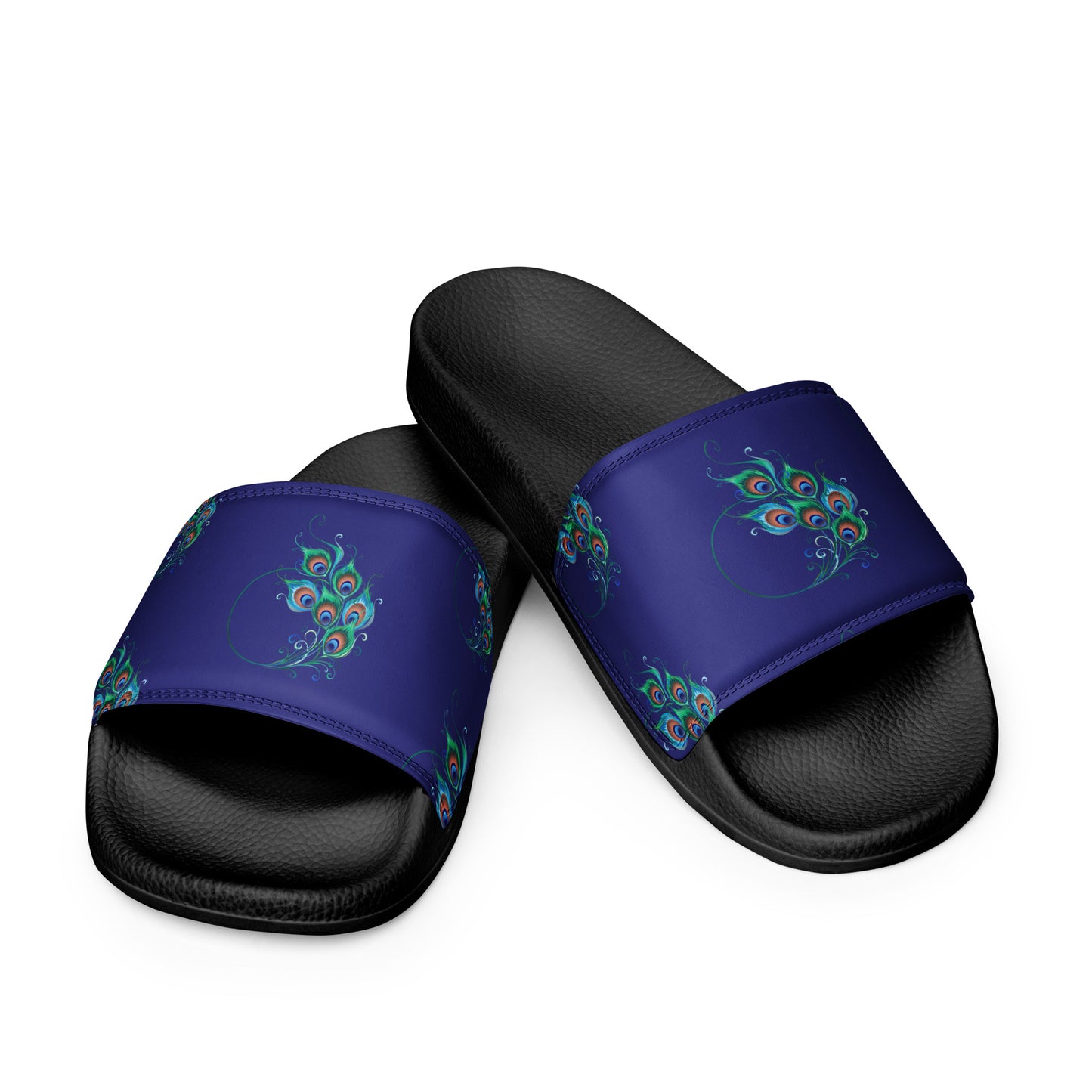 Women's Peacock Feather Slides