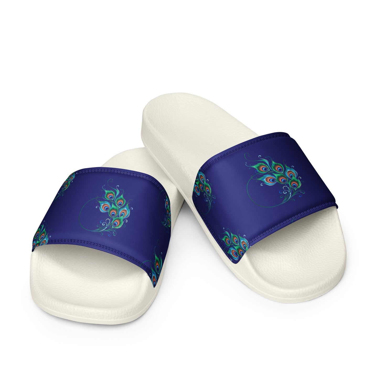 Women's Peacock Feather Slides